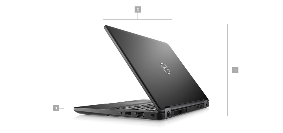 DELL Latitude 5491笔记本电脑(图6) Latitude 5491笔记本电脑 - 尺寸与重量