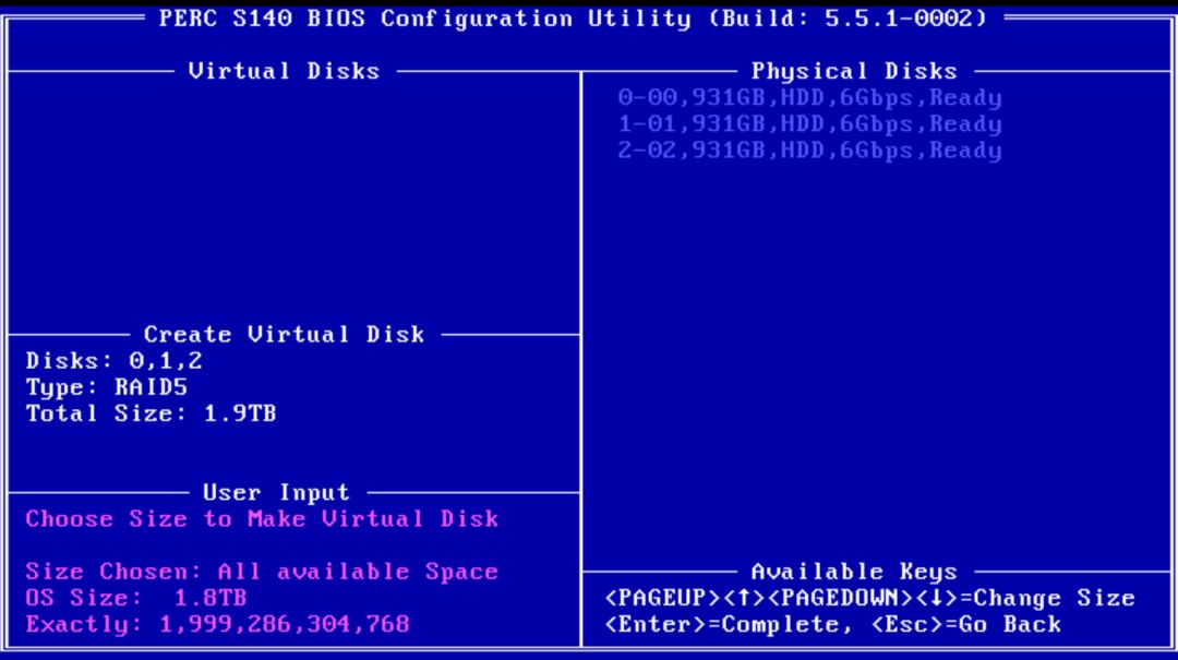 Dell服务器主板集成软RAID S140创建阵列的配置及使(图11)