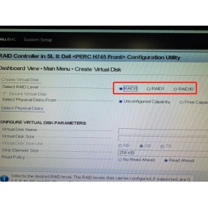 DELL服务器创建虚拟磁盘时只有RAID0/1/10可选无法创建RAID5的即解