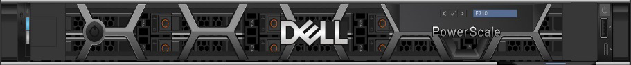 Dell PowerScale F710 1U 全 NVMe 全闪存节点正面渲染图
