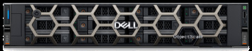 Dell PowerEdge 机架式服务器前面板渲染图，含多个驱动器托架位与蜂窝状散热格栅